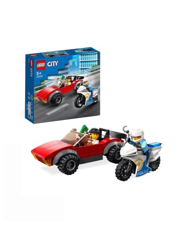 LEGO CITY MOTO DE POLICIA Y COCHE FUGA