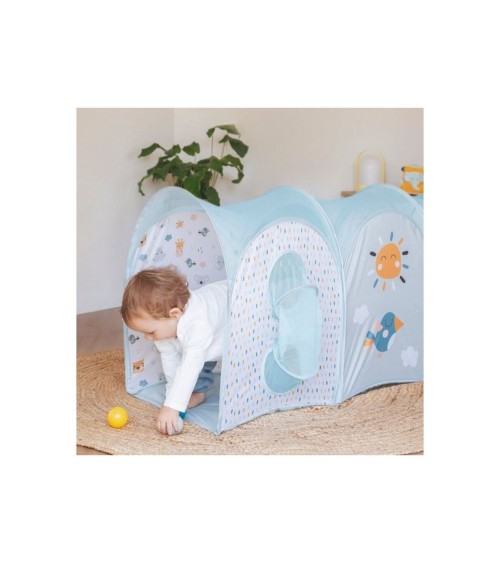 TUNEL DE GATEO PARA BEBÉS CON 3 BOLAS