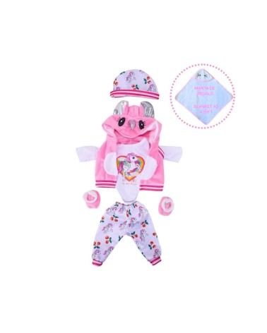 Vestido Reborn Unicorio + Manta Lucia