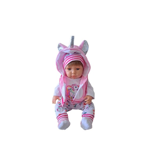 Vestido Reborn Unicorio + Manta Lucia