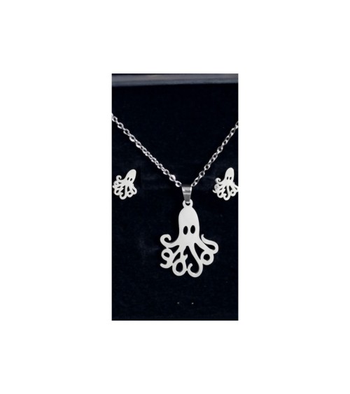 COLGANTE Y PENDIENTES PULPO