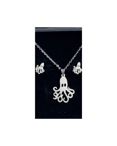 COLGANTE Y PENDIENTES PULPO
