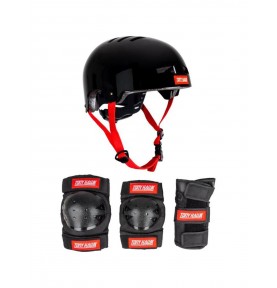 TONY HART PROTECTIVE SET HELMET PAD SET BLACK/RED